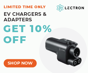 EV charger and adapter accessory promotion.